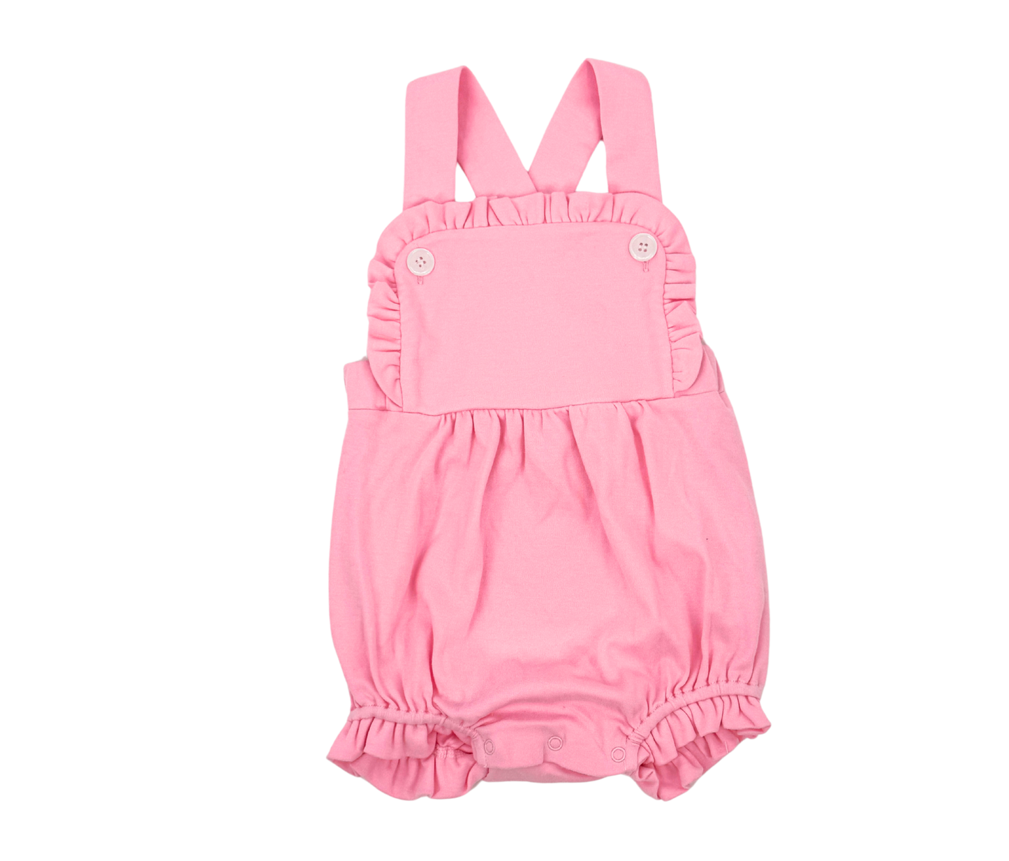 Personalized Ruffle Bubble Romper | Embroidered Baby Gift