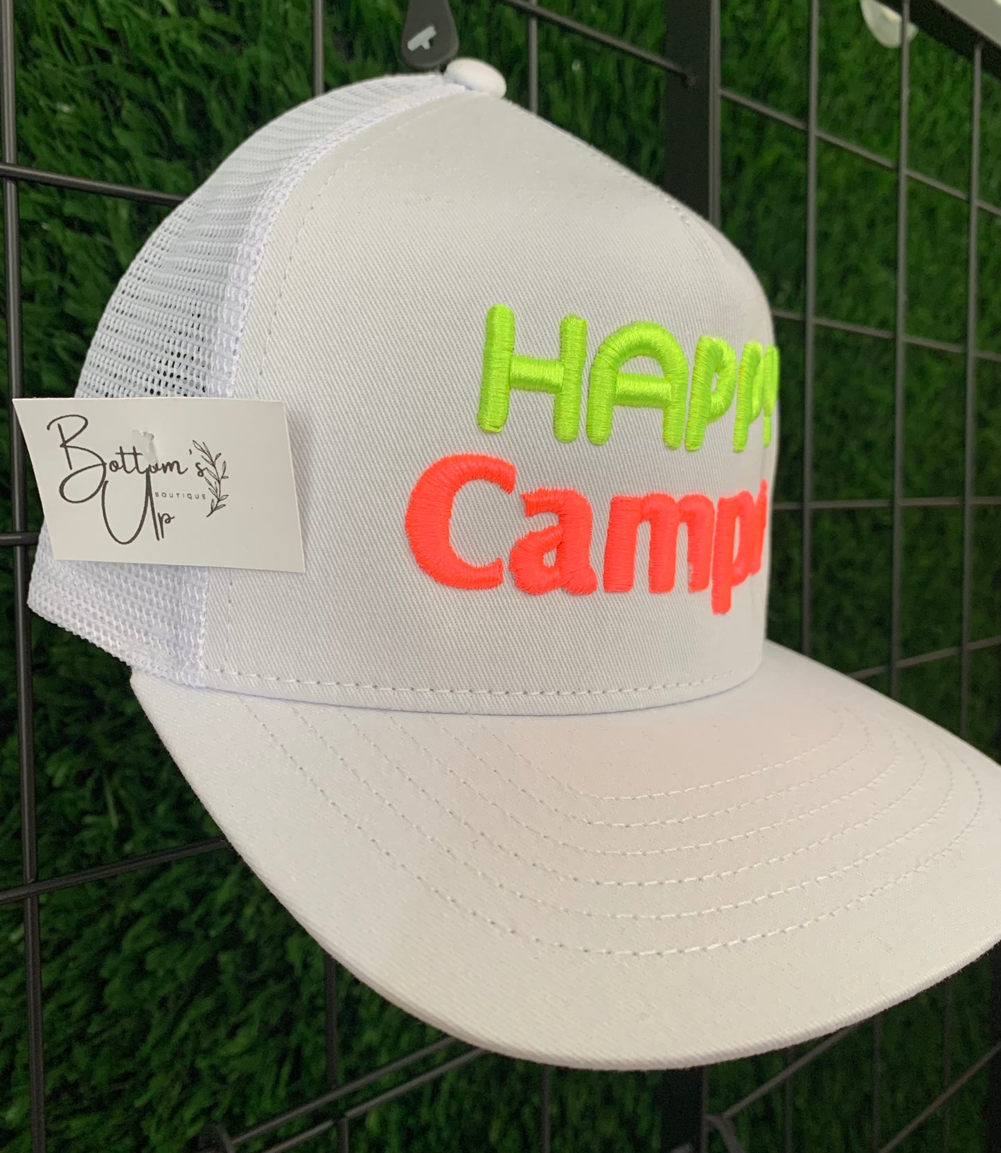 Happy Camper Puff Hat | Custom Embroidery, Any Thread Color