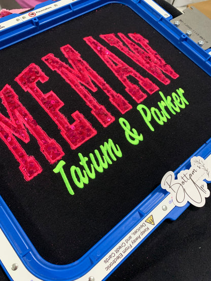Custom Embroidered Sequin Sweatshirt – Personalized Gift