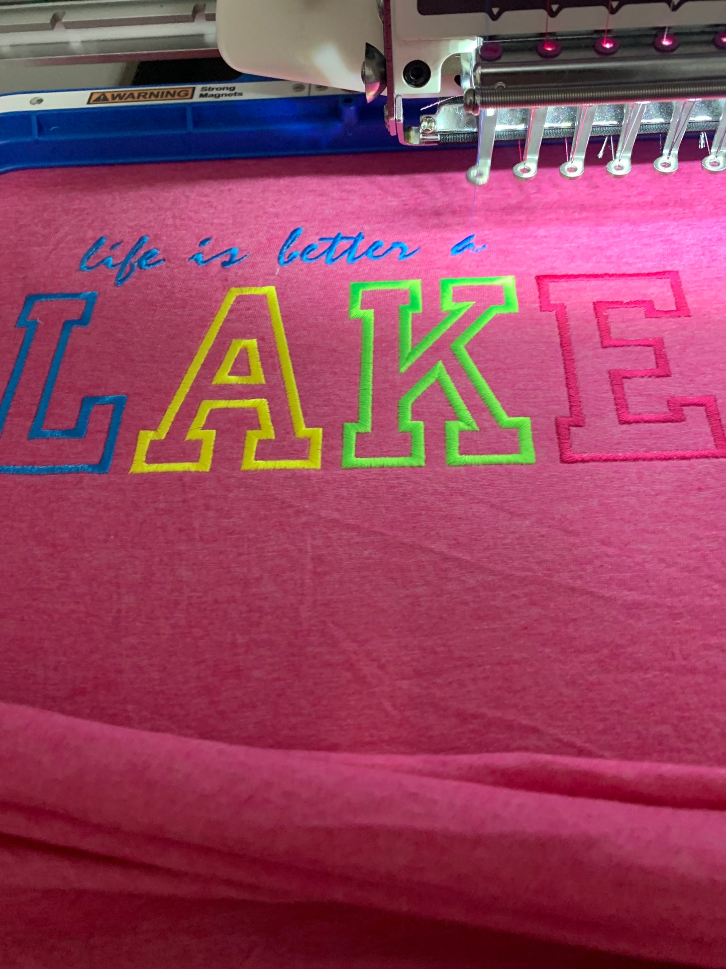 Life Is Better At The Lake Embroidered T-Shirt