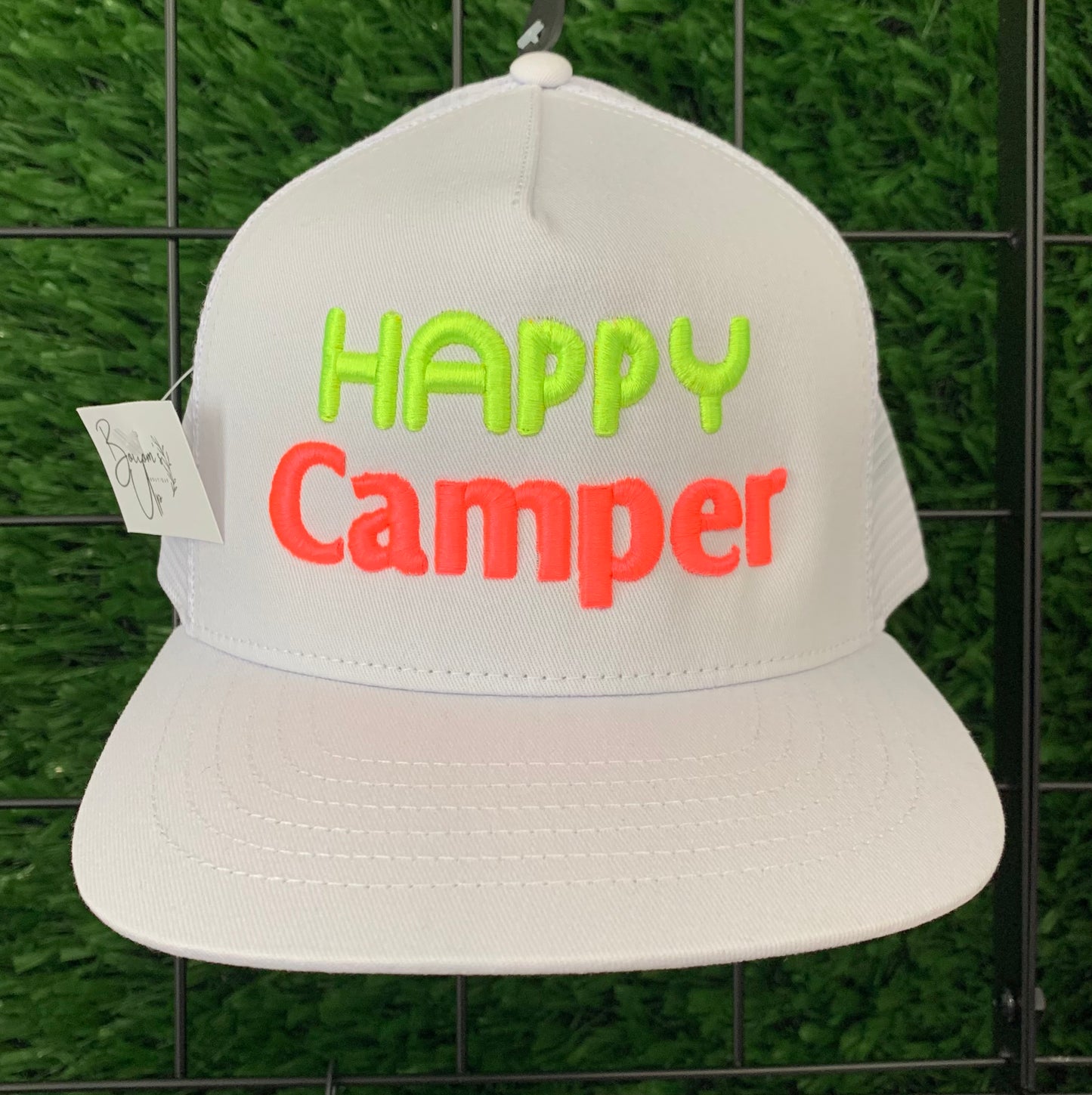 Happy Camper Puff Hat | Custom Embroidery, Any Thread Color