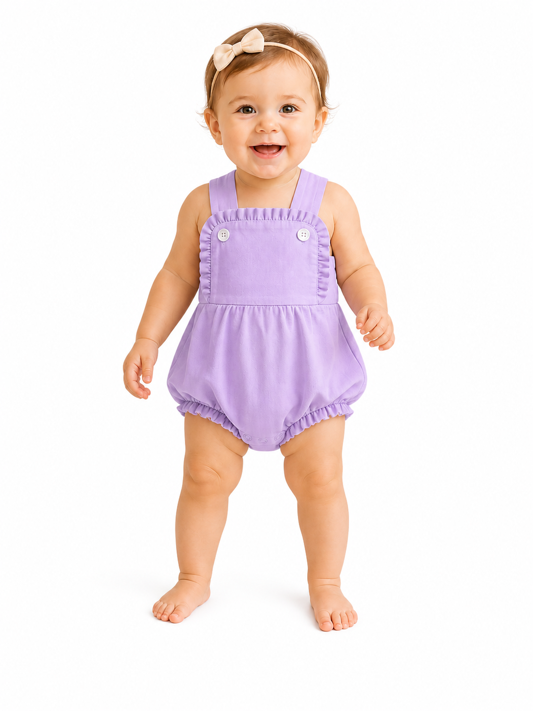 Personalized Ruffle Bubble Romper | Embroidered Baby Gift