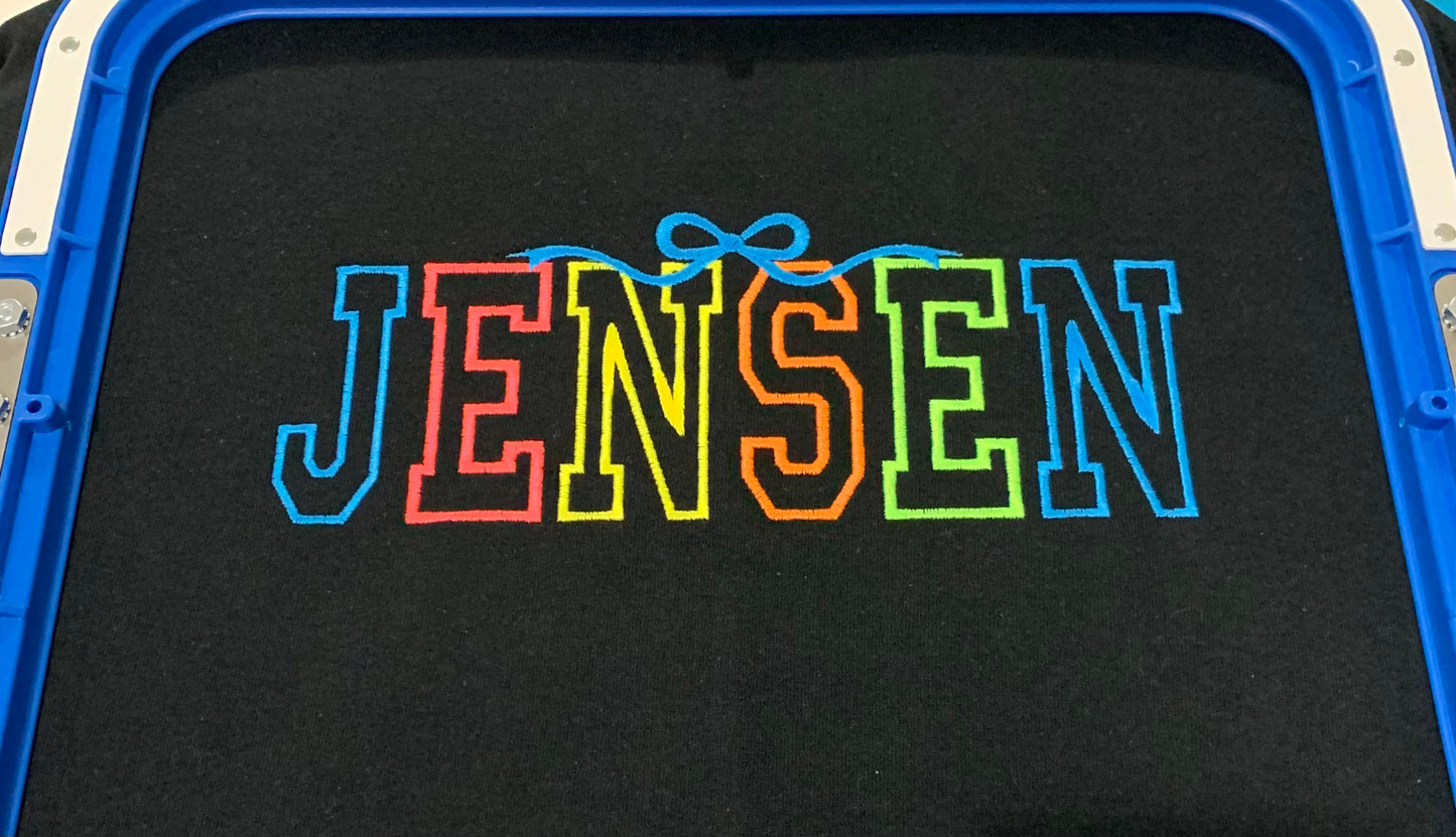 Custom Name & Bow T-Shirt | 100% Cotton Gildan Adult Tee