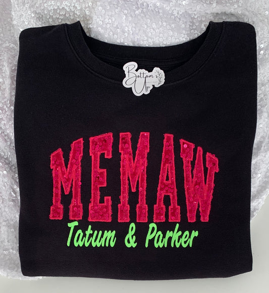 Custom Embroidered Sequin Sweatshirt – Personalized Gift