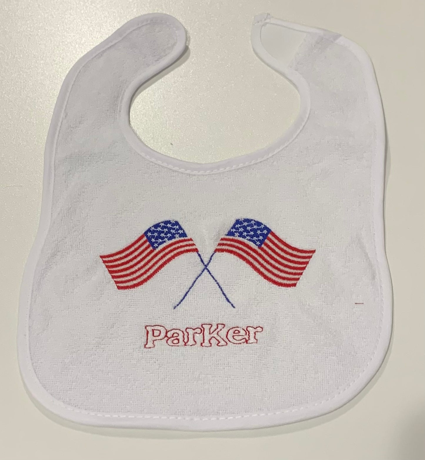 USA Flag Bib with Custom Name
