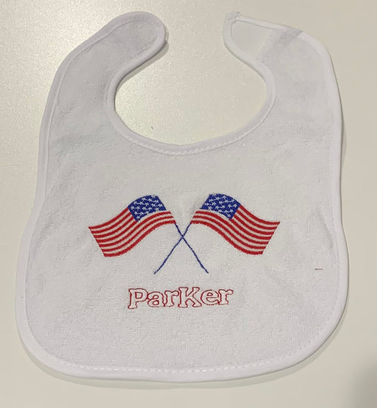 USA Flag Bib with Custom Name