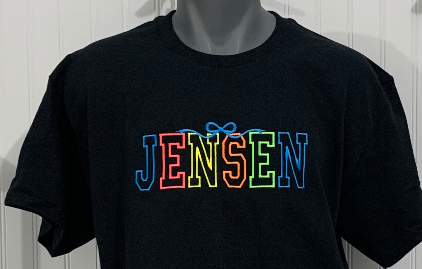 Custom Name & Bow T-Shirt | 100% Cotton Gildan Adult Tee