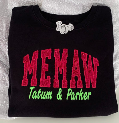 Custom Embroidered Sequin Sweatshirt – Personalized Gift