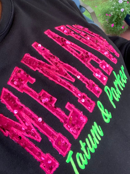 Custom Embroidered Sequin Sweatshirt – Personalized Gift
