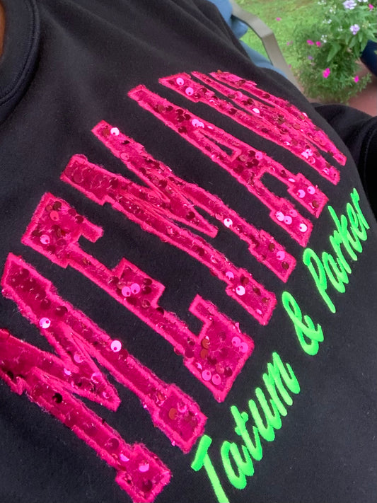 Custom Embroidered Sequin Sweatshirt – Personalized Gift