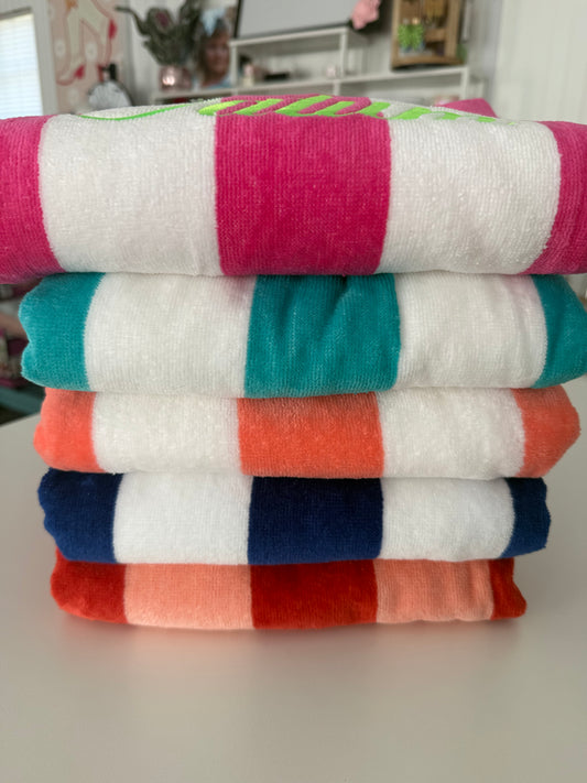 Personalized Embroidered Beach Towel | Bottom's Up Boutique