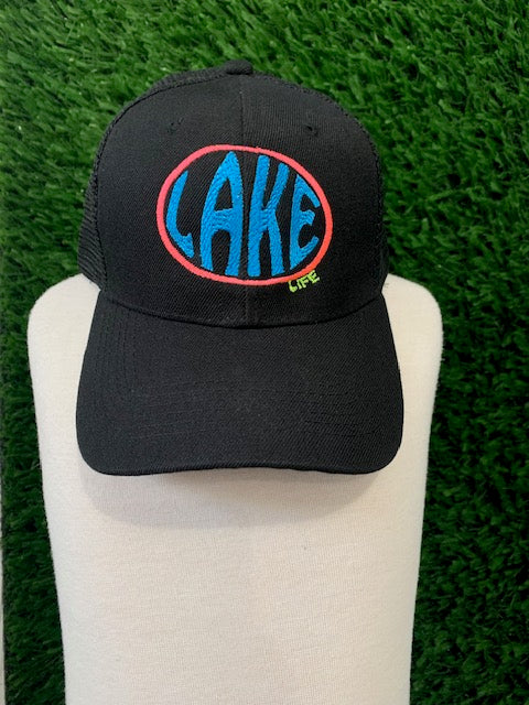 Black Trucker Hat- Lake Life