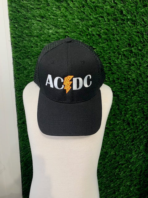 Black Trucker Hat- AC/DC