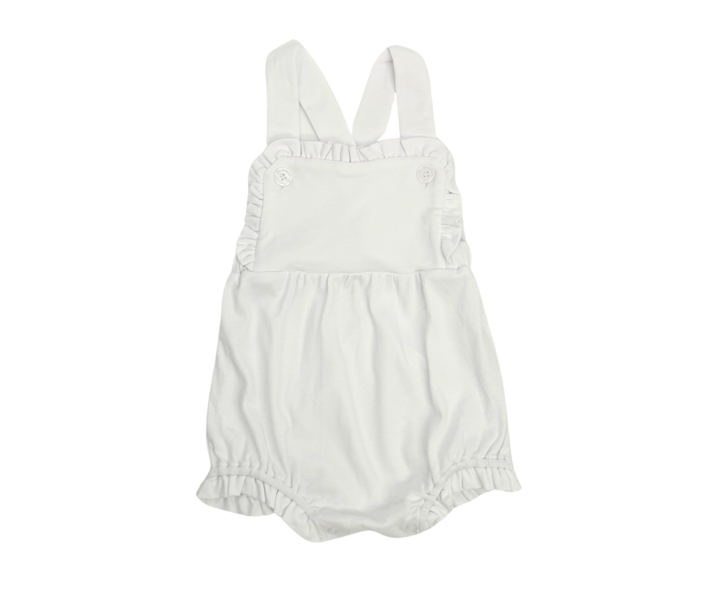 Personalized Ruffle Bubble Romper | Embroidered Baby Gift